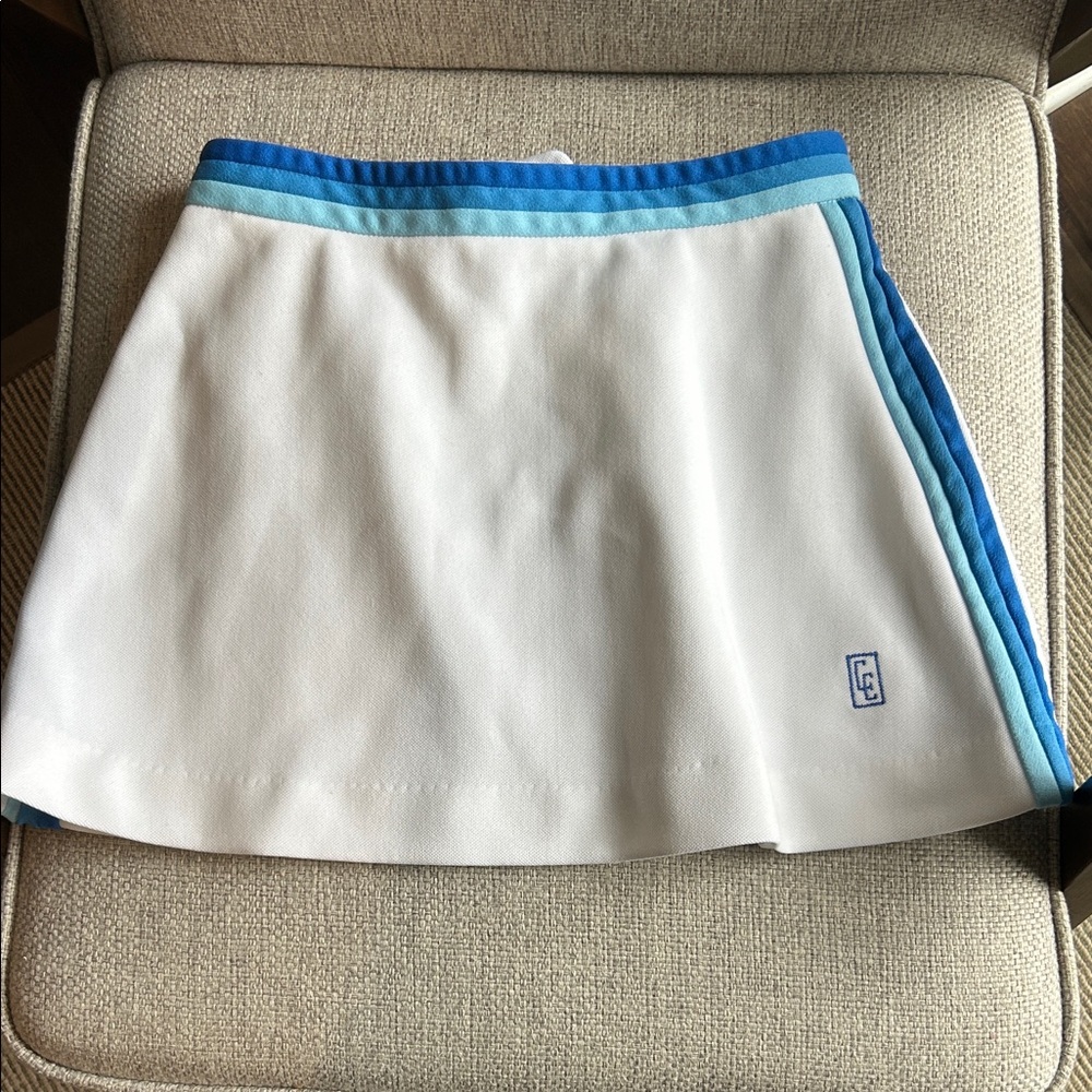 Stylish Vintage White and Blue Kids Skirt